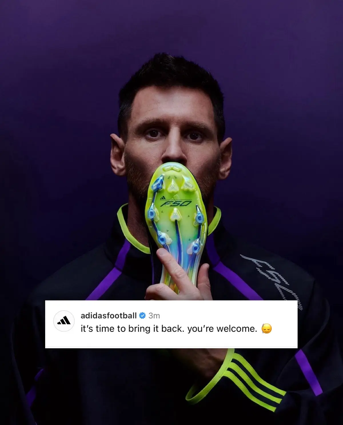 Messi just announced they’re back 🥶✨ #messi #leomessi #lionelmessi #f50 #legend #boots #football #footballtiktok #futbol #futebol #trending #goviral #fyp #4u #Soccer #soccertiktok #legend #goat 