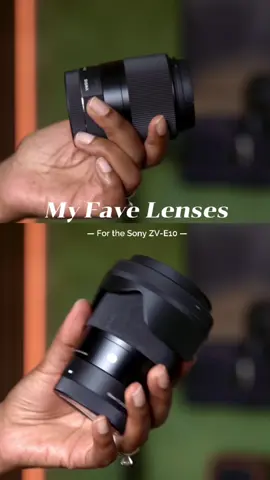 These are my go-to lenses for my #sonyzve10 : the #sigma16mm and the #sigma30mm. They just get the job done each and evey time! Have you tried either of these lenses? #techreviews #contentcreators #vloggingcamera #womenintech 