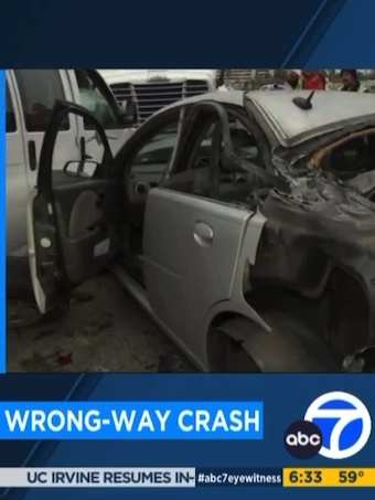 #CHASE AFTERMATH: @jayshapatel reports from the wreckage after a wrong-way #pursuit ended on the #405Freeway this morning in the #Brentwood area. #abc7la