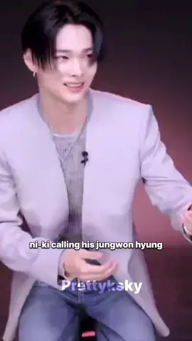 Ni-Ki's giggle when his Jungwon hyung praised him #enhypen #ni_ki #jungwon #niki #engene #aotm (credits to owner!!)