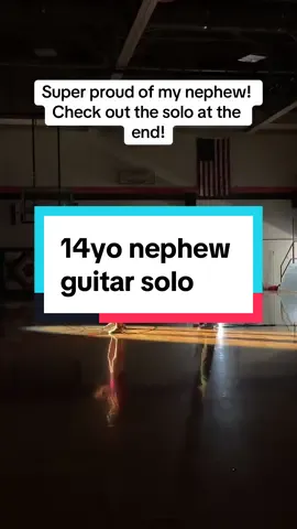 Suoer proud of my nephew at his middle school talent show! #metallica #electricguitarcover #talentshow# #fyp @ashlilys_boutique be proud! 