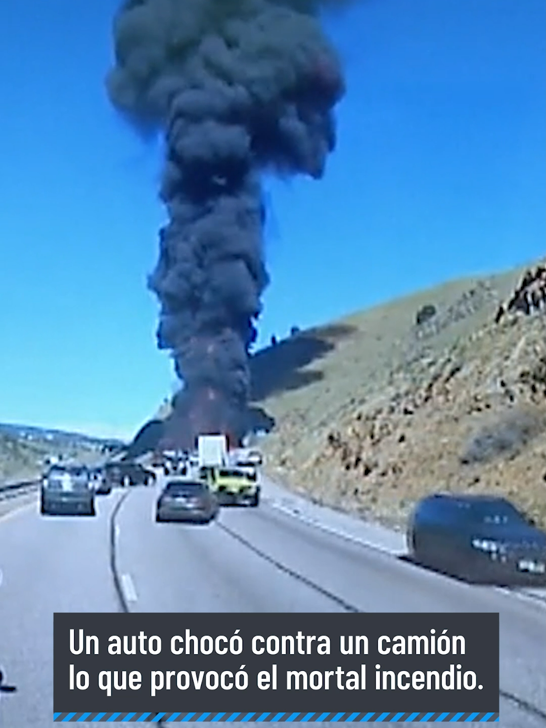 Accidente en la I-70 provocó un incendio y la muerte de un automovilista #trafficsafety #accidente #i70