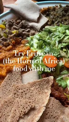 I ate Eritrean food for the first time 🤤 #food #african #eritrean #travel 