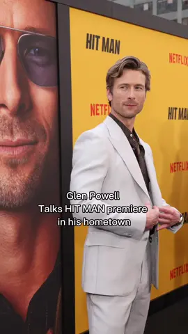 #glenpowell Was inducted into the Texas Film Hall of Fame and @Netflix premiered HIT MAN all in Powell’s hometown of Austin, Texas! Powell graces the cover of #austinway magazine this month and talks all about the award and journey to it.🤠 #austin #texas #premiere 