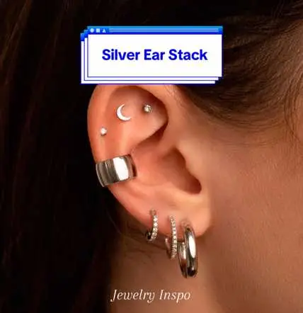 Shoutout to all our Silver babes 🤍 It’s time to treat yourself and here’s an ear stack inspo just for you! Featuring our go-to Tube Hoops from our Demi-Fine Collection 🫶 #earstyling #earstyle #earcuration #curatedear #earstack #earparty #earcandy #earpiercing #earpiercingideas #silverearrings #silverearring #silverjewelry #hoopearrings #huggieearrings 