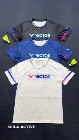 >> Victor Badminton Shirt 9$ (In Stock) << SIZE: M L XL COLOR: White, Blue, Black Chat on IG: Keila.Active for order 🥹 #badminton #fypage #trending #khmer #khmertiktok 