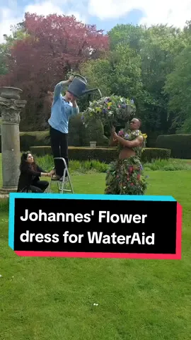 when you've got a photoshoot at 6 but a flower show at 7 💁‍♀️ another look at @Johannes Radebe  stunning flower dress, made in celebration of our garden at The Chelsea Flower Show next week. @The RHS #Garden #strictlycomedancing #flowers #strictly 