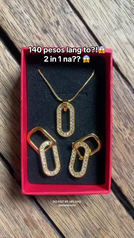 Earrings + necklace 140 pesos lang? 😱 Ang mura naman! 😍 #2in1accessories #accessories #fyp #fypシ゚viral 