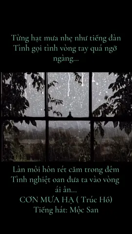 Cơn mưa hạ - Mộc San#mocsan #xuhuong #xuhuongtiktok #conmuaha #conmuahamocsan 