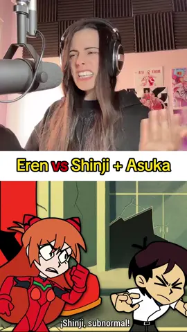 Eren vs Shinji (y Asuka) con @Keyblade completo en su canal ❤️ #epicasbatallasderapdelfrikismo #erenjaeger #shinjiikari #asuka #animerap #asukalangley #animefyp 