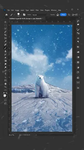 Transform Photos into Snow in SECONDS in @Photoshop ❄️ #AdobePartner #MadewithPhotoshop #photoshop #photoshoptutorial #photoshoptips 