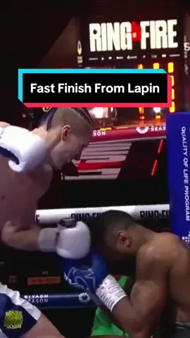 Daniel Lapin finishes Octavio Pudivitr in the first-round! 🔥⏰ #RingofFire #FuryUsyk #Boxing 
