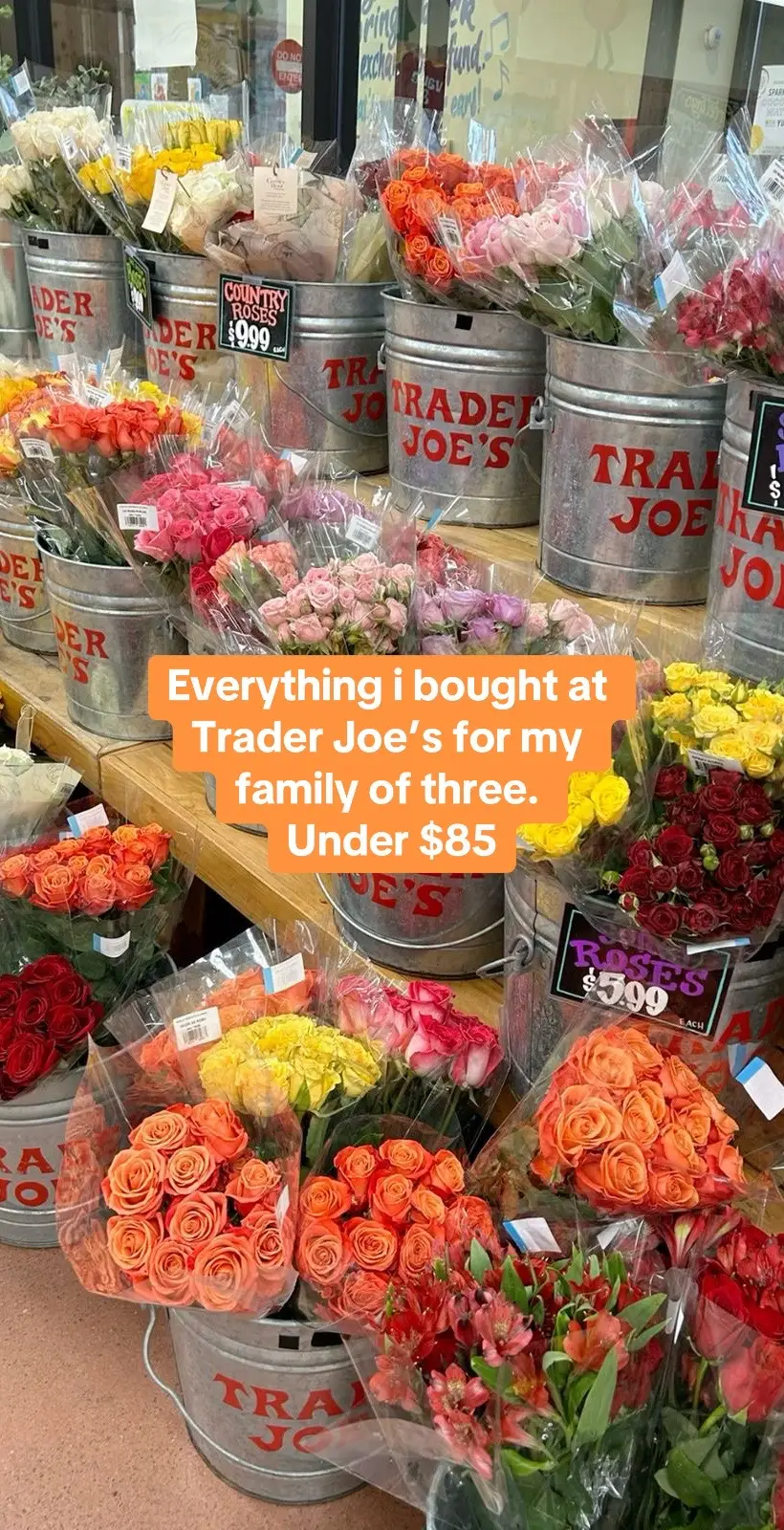 Love a good Trader Joe’s haul! #groceriesonabudget #groceriesunder100 #traderjoes #traderjoesmeals #healthymeals 