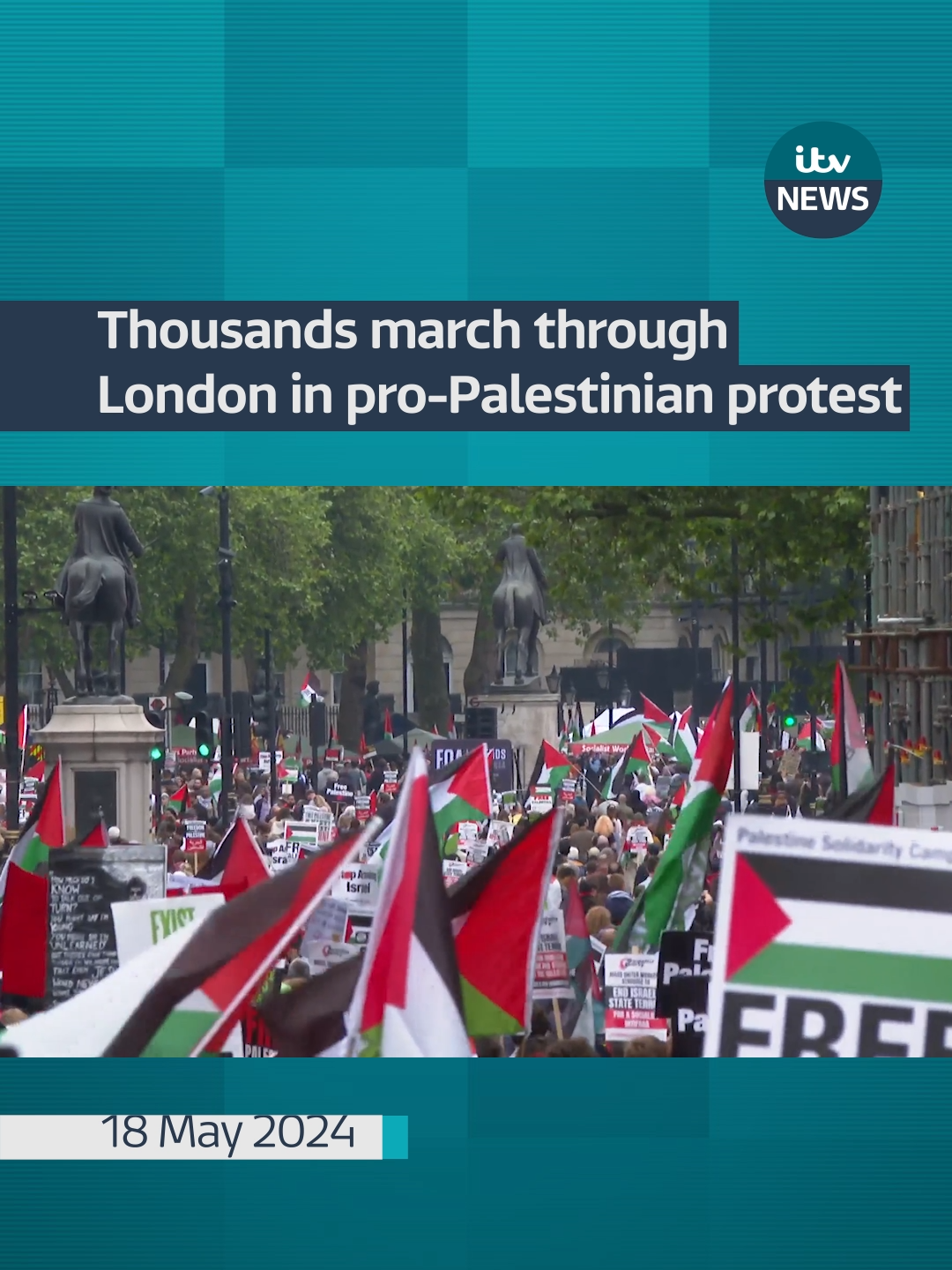 Thousands march through London in pro-Palestinian protest