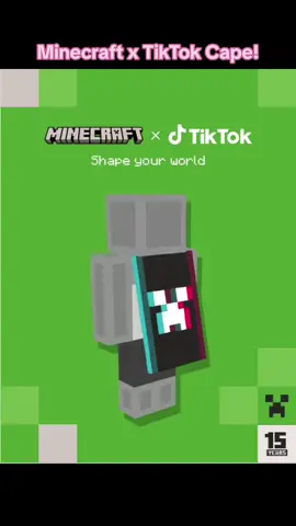 Minecraft x Tiktok cape!  Going live soon! #greenscreen #minecraftbadge #Minecraft #cape #tiktoklive 