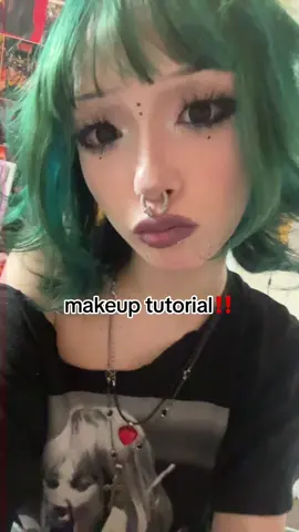 ‼️yay #makeuptutorial #makeup #alt #septum #snakebites #fyp 