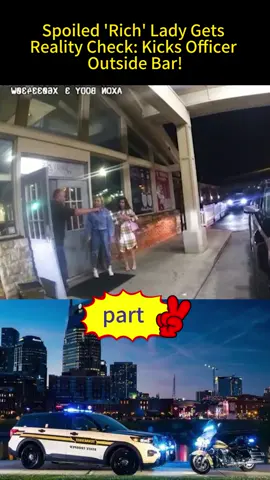#Spoiled 'Rich' Lady Gets Reality Check: Kicks Officer Outside Bar!
