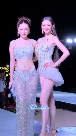 បងប្អូនព្រះសីហនុទាំងពីរ​ ក្នុងវគ្គឈុតហែលទឹកកម្មវិធី​ Miss grand Cambodia2024 Swimsuit Competition 👙🤍🤍 #pichvoteysaravody❤️ #nongnith 