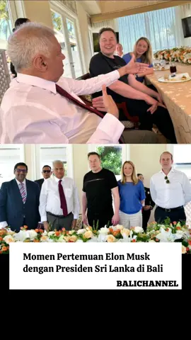 Begini momen saat Elon Musk bertemu dengan Presiden Sri Lanka Ranil Wickremesinghe di Bali, Indonesia, minggu (19/5) yang membahas pemulihan ekonomi Sri Lanka, potensi dan peluang investasi baru, serta implementasi Internet Starlink di Sri Lanka 🇱🇰 untuk menyediakan internet berbiaya rendah ke lokasi terpencil.