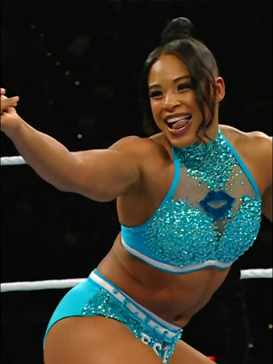 She was having too much fun 😂👏 #WWE #BiancaBelair #TiffanyStratton