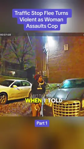 Traffic Stop Flee Turns Violent as Woman Assaults Cop #cops #police #viral #crimestories #crime #fyp #policeofficer #copsoftiktok 