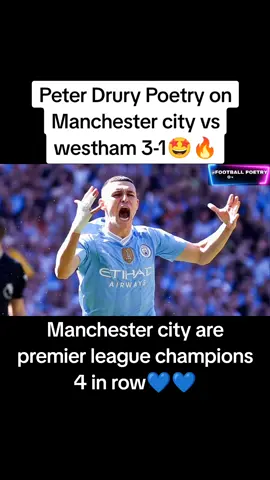 Peter Drury poetry 🥰 on Manchester city Vs westham 3-1🤩🔥 #foryou #foryoupage #mancity #manchestercity #viral #PremierLeague #footballpoetry #peterdrury #peterdrurycommentator #peterdrurycommentator #peterdrurycommentary #viralvideo #sports #trendingnow #manchestercity #westham #mancityvswestham #premierleague #premierleaguechampions 
