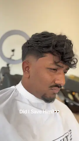Did I Save Him👀 #barber #barbershop #barberlife #barbershopconnect #haircut #fade #hair #barbers #hairstyle #wahl #menshair #beard #andis #fyp #skinfade #taper 