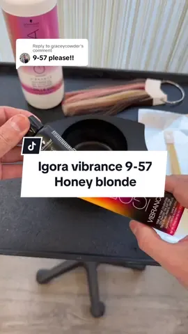 Replying to @graceycowder  Igora Vibrance 9-57 with 6 vol developer processed for 20 minutes. What should I try next for my next video series: experimenting with toner or exploring a different color formula? Check out the top hair colors for 2024: honey blonde, strawberry blonde, light honey blonde, strawberry copper blonde, caramel honey blonde, warm honey blonde, light caramel blonde, and caramel blonde. #igora #igoravibrance #vibranceschwarzkopf #tiktokhair #hairinspo #hairtutorial #goldblonde #warmblonde #schwarzkopfprofessional #honeyblonde #hairhack #fypシ゚viral #haircolor 