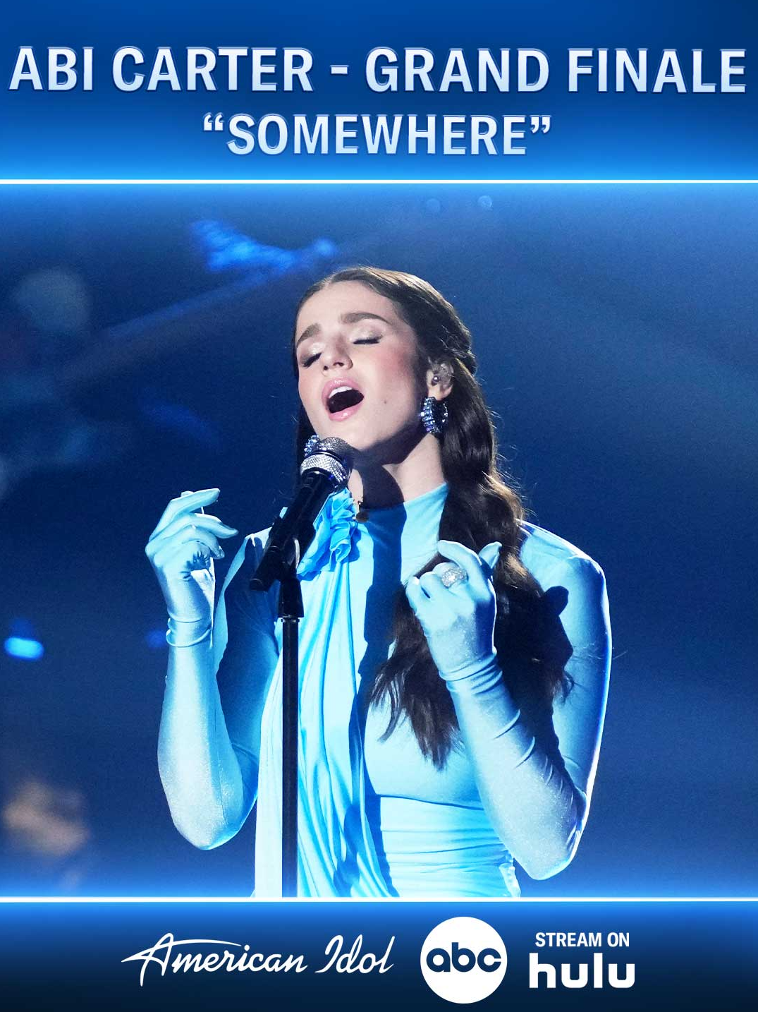 @abicartermusic takes us there! 🙌 It’s HER time & place, singing “Somewhere” on #IDOL!