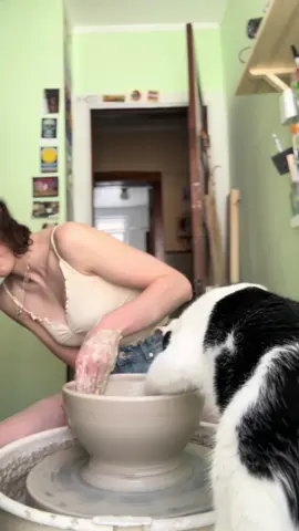 teamwork!! #pottery #cat 