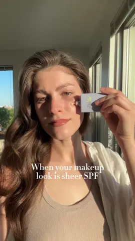 We’re in our sheer SPF ERA 🫧🫧🫧 Use as directed, reapply frequently  #spf #glowyskin #nomakeupmakeup 