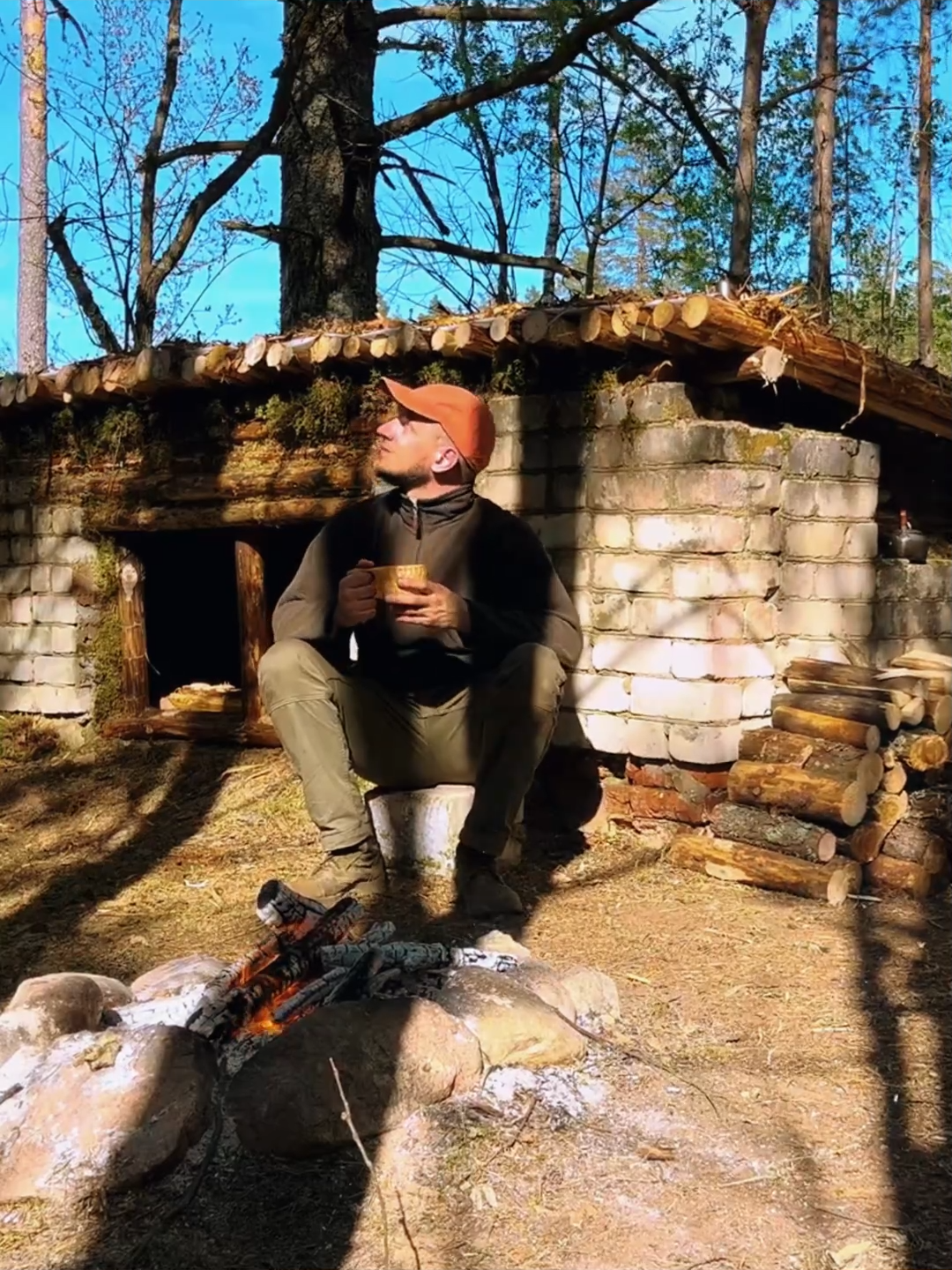 Building a shelter from old abandoned bunker #bushcraft #build #camp #camping #ourdoor #survival #shelter #fyp #craftingvisionary