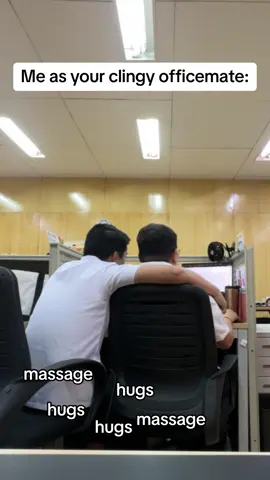 Me as your clingy officemate ☺️ #fyp #fypシ゚viral #fyppppppppppppppppppppppp #fypsounds #office #officemate #clingy #brothers #bromance 