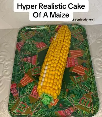 Realistic Cake Of A Maize or Corn. #realisticcake #corncake #hyperrealisticcake #corncake #maize