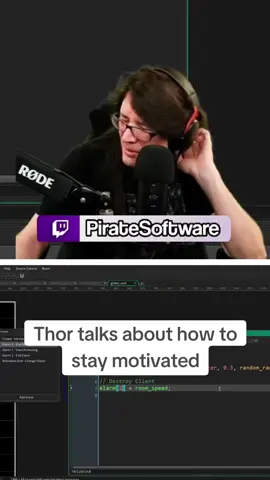 Thor talks about how to stay motivated #piratesoftware #softwareengineering #motivationalclip #educationalclip 