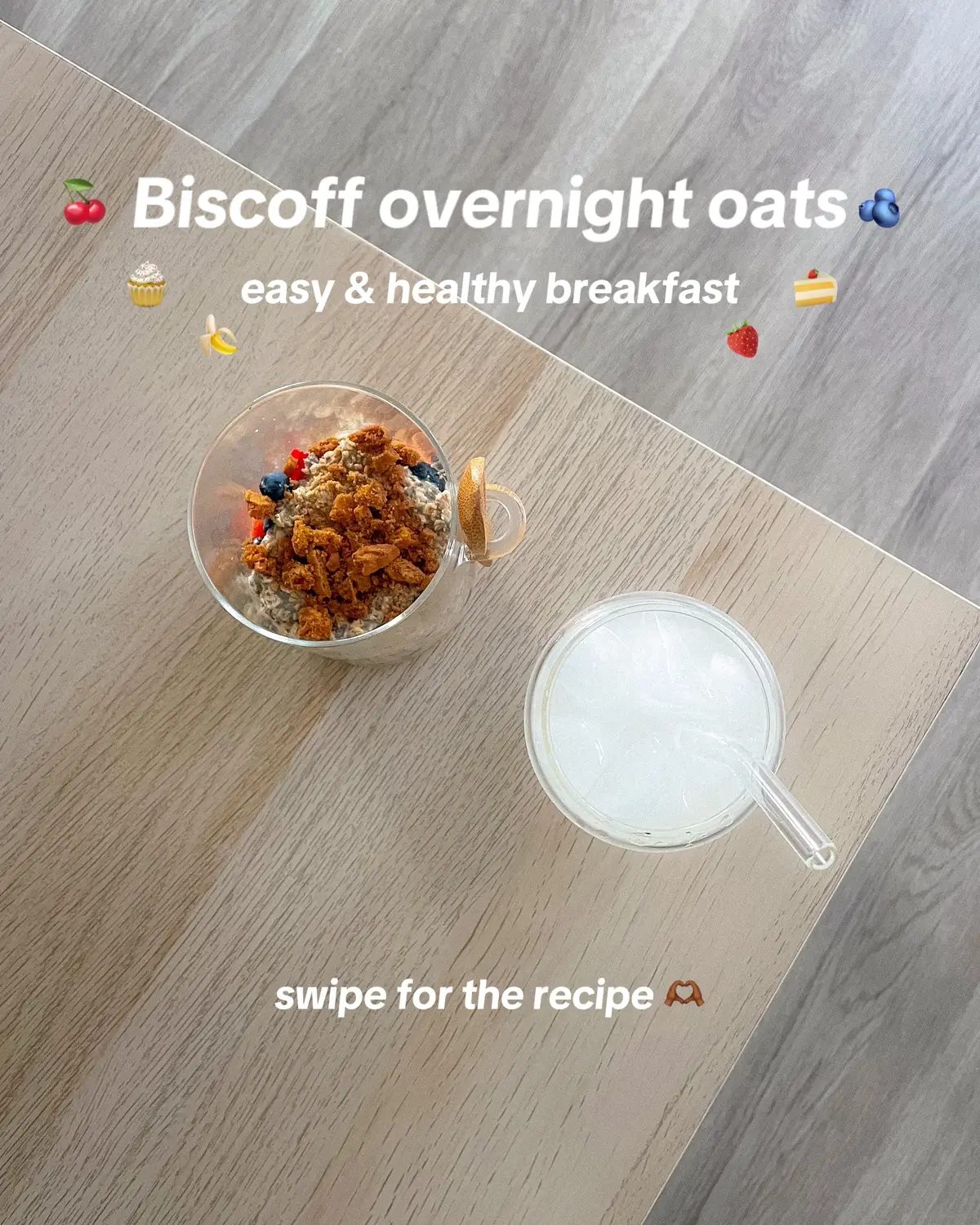 Easy and healthy breakfast, perfect for anyone with a sweet tooth 🧁🍫🍩 Ingredients needed: -oats -soy milk -skyr or greek yogurt -cinnamon -nutmeg -salt -biscoff spread -chia seeds -strawberries  -blueberries  -banana -biscoff cookie #overnightoats #overnightoatsrecipe #healthybreakfast #healthybreakfastideas #healthybreakfastrecipe #easybreakfast #easyhealthybreakfast 