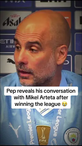 Pep Guadiola reveals his conversation with Mikel Arteta after winning the premier league 🤣 #PremierLeague #pepguardiola #mancity #arsenal #football #fyppppppppppppppppppppppp 