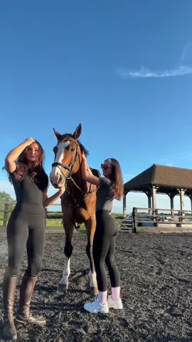 evenings at the barn with your bestie🤍✨ #equestrian #equinefashion #galup #GalUpGals #horserider #equestrianclothing #equestrianclothingbrand #equestrianlife 