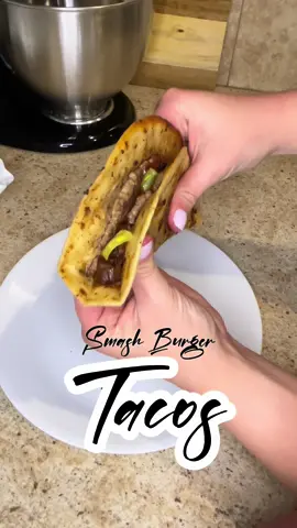 Smash Burger Tacos 🍔🌮 If you are looking for a quick and easy dinner idea, you should try this! We will definitely be doing it again.  #DinnerIdeas #EasyRecipe #easydinnerideas #easymealideas #quickrecipes #blackstone #blackstonerecipe 