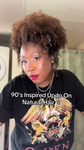 Revived an old shrunken wash and go with this 90’s inspired updo using @Donna’s Recipe Extra Creamy hair cream and @CURLSHairCare Blueberry Bliss pomade to define my curls. No gel but lots of definition! #naturalhair #naturalhairstyles #updo #hairtutorial #90supdo #90shair #00shair #vintagebeauty #retro #type4hair #tnikkipaige #thenikkitheory #curlyhair #curlyhairtutorial #curlyhairroutine 