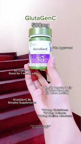 Gusto niyo bang pumuti? Try this GlutaGenC Pampaputi/Whitening By Simplee Supplements may 60 Capsules na Good for 1 month Very affordable pa! Disclaimer: Effects may vary to different individual. #Glutagenc  #simpleesupplements #fyp 