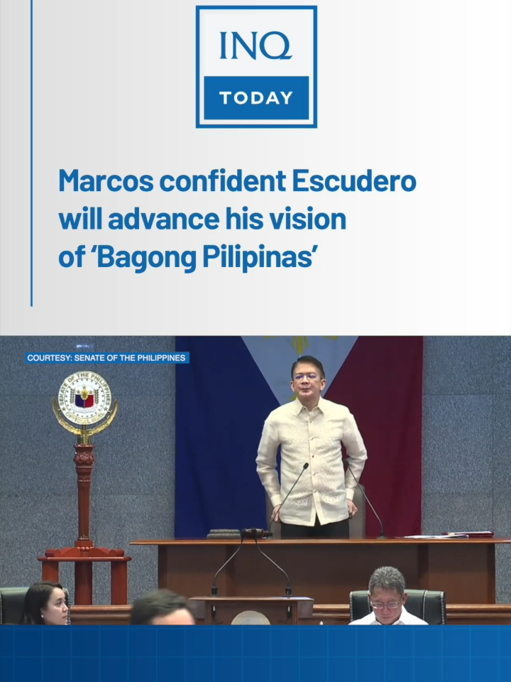 President Bongbong Marcos is confident that the newly instated Senate President Chiz Escudero will advance his vision of a “Bagong Pilipinas.” #newsph #bongbongmarcos #senate #philippines #tiktoknews #socialnews