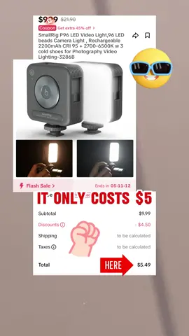Under $10 bucks too! Smallrig Led Mini Ring Light #photography #minilight #lighting #photography #ringlinght #boxlight #filming #contentcreatortips #contentcreator #cameraequipment #videographer 