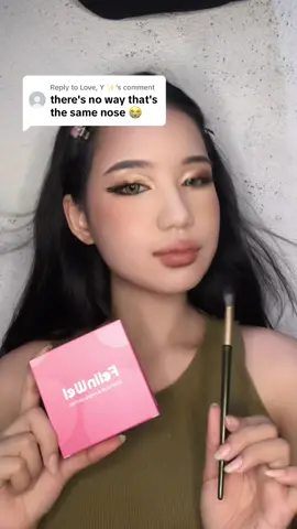 Replying to @Love, Y ✨ the power of contouring ✨ I’m using Felinwei contour x highlight palette 🫶 #makeup #contourtutorial #fyp #nosecontour #nosecontourtutorial #foryou 