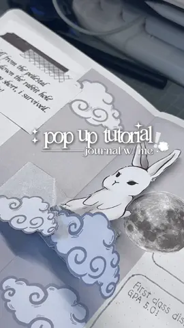 Replying to @surr._.mo0n pop up mechanism inspired by JunniSun Studio 💭❕ #fyp #aesthetic #blueaesthetic #whiteaesthetic #studyjournal #studytok #journalwithme #journal #asmr #paperengineering #DIY #popupcard 