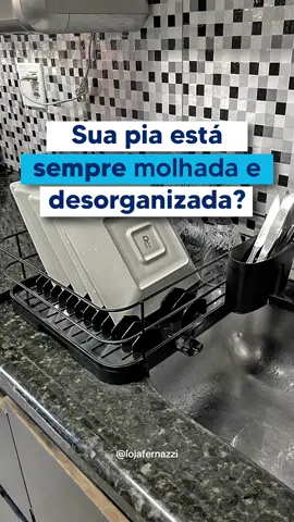 Esse escorredor é o que você precisava para manter sua pia organizada 😍 👉 Para receber o link do produto comente “ESCORREDOR”  #organizacao #organization #escorredordelouca #piaorganizada #limpeza #casa #lojafernazzi 