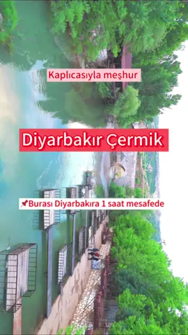 Diyarbakır Çermik: Eski adı Aberna olan ilçe doğal güzelliği ve kaplıcalarıyla dikkat çekmektedir. İlçe sınırları içerinde doğan ve ilçeyi boydan boya geçen Sinekçayı önemli su kaynağıdır.Haburman suyu üzerinde Asurlular tarafından yaptırılan 844 yıllık tarihi Haburman köprüsü bulunmaktadır. İlçeyle ilgili daha detaylı videolar yakında paylaşımı yapılacaktır iyi seyirler #çermik #diyarbakır #manzaram #gezelim #doğa 