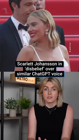 If an AI chatbot sounded eerily like you, could you do anything about it? Scarlett Johansson’s released a statement saying she’s ‘shocked' by ChatGPT’s new voice because it’s so similar to hers. And it’s opening a discussion online about individual rights, deepfakes, and ownership of our identities. #fy #fyp #scarlettjohansson #ai #artificialintelligence #openai #samaltman #chatgpt #blackmirror #her #movie #actress #hollywood #celeb #taylorswift #deepfake #ceo #tech #techtok