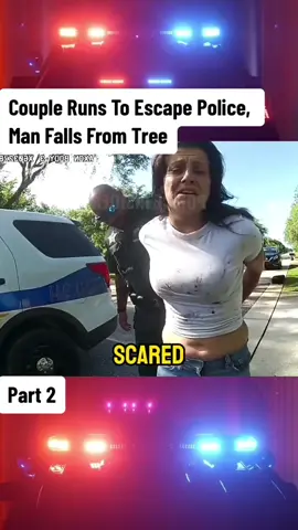 Couple Runs To Escape Police, Man Falls From Tree #cops #police #copsusa🚔🇺🇸 #policeofficer #foryou 