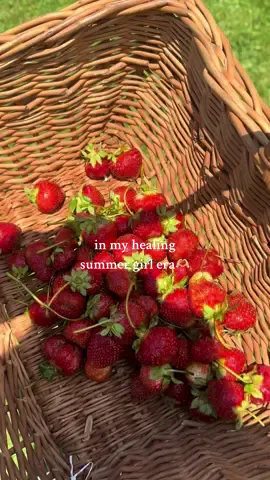 in my healing summer girl era 🫶🏼 #berry #strawberry #strawberrypick #gardengirl #nancymeyers #stillbirth #stillbirthmom #mileystewartsummer 